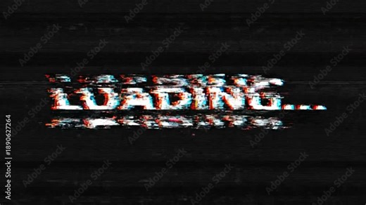 Glitching Loading Text Animation with Digital Static Effect