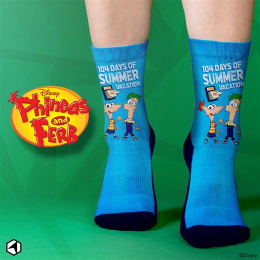 🚨 NEW Season = NEW Socks! 🧦 Shop the official Phineas and Ferb Collection from Rock 'Em featuring fresh styles that are available now! | Rock 'Em Socks