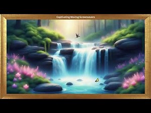 Ethereal Waterfall Animation | 4K Screensaver with Nature's Tranquility | No Sound