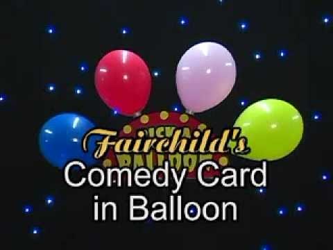 Comedy Card in Balloon by Fairchild Magic