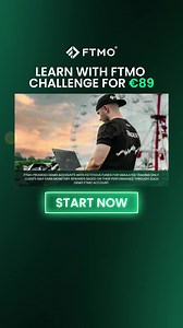 Take advantage of our special promotion and learn to trade. Start your FTMO Challenge with as little as €89. | FTMO.com