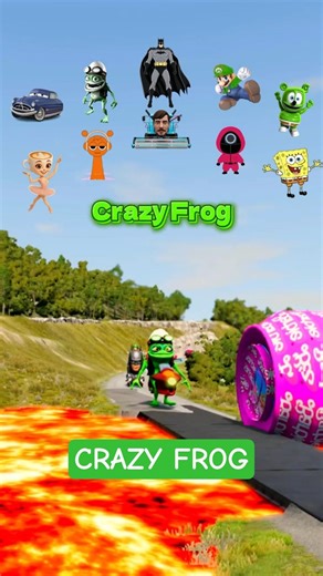 MrBeast & Batman & Mario & Squid Game & SpongeBob & Crazy Frog Gummy Bear & Sprunki in BeamNG.Drive