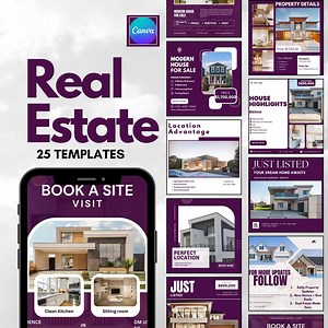 Realtor Instagram Templates | Luxury Real Estate Social Media Kit (canva Editable) - Etsy Canada
