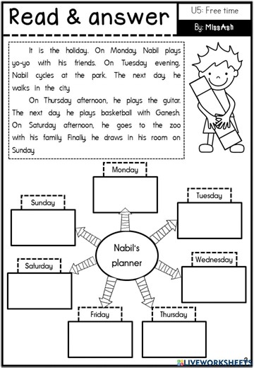 Unit 5 - Read and Answer worksheet