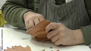 Training of motor skills of hands in patients with cerebral palsy classes on crafts. People with Central nervous system disease develop movements.