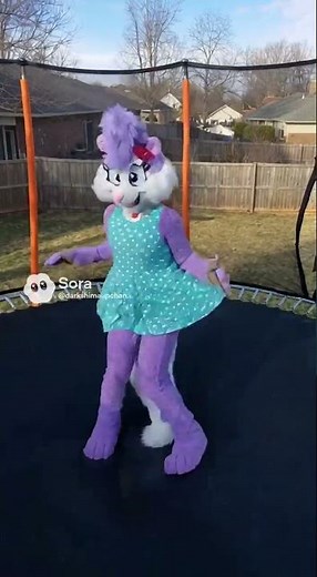 Fifi la fume fursuit trampoline fun