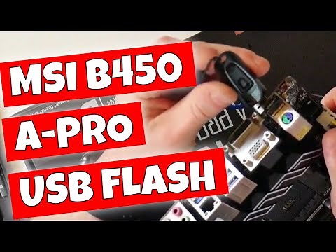 MSI B450-A Pro MAX USB BIOS Flash Guide M Flash Without CPU