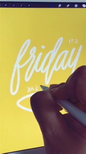 It’s Friday ya’ll #tiktokpartner #threewords #handlettering