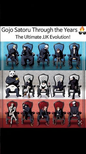 The Ultimate JJK Evolution illustration! 🔥Gojo Satoru Through the Years 🕶️⏳