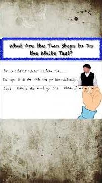 #WhiteTest #Heteroskedasticity #Econometrics #OLS