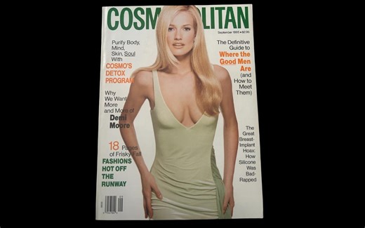 1995 COSMOPOLITAN Magazine | Cover: Karen Mulder | September 1995 | Demi Moore | Patricia Arquette | Tim Allen | Brad Pitt - Etsy