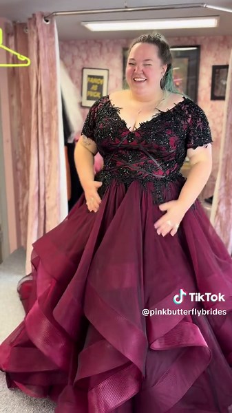 Our beautiful bride Molly had an entirely bespoke gown, made just for her! #pentagram #redweddingdress #weddingideas #viral #mystical