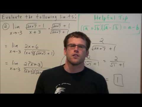 Evaluating Limits with Radicals (two examples)