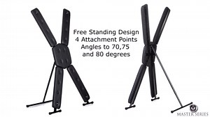 MASTER SERIES St. Andrew's Cross Bondage Furniture | Freestanding Vegan Leather Cross with Adjustable Angles & Cushioned Panels | 4 Attachment Points | Portable Dungeon Display | 47 lbs
