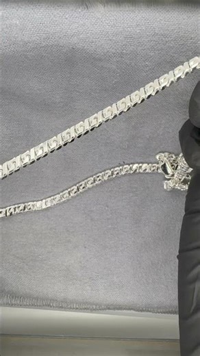 5mm Dollar Link Chain | Close-Up Silver Detail in Lightbox