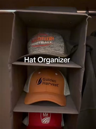 Hat Organizer to keep your hats looking nice #hat #hats #Organizer #closet #storage