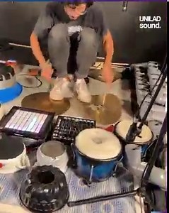 5.7M views · 106K reactions | This guy uses literally anything as a drum! 論 | UNILAD Sound | Facebook