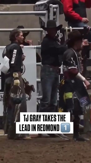 TJ Gray rode Speed Dial for an 87.5 at the High Desert Stampede, taking the lead in the bull riding