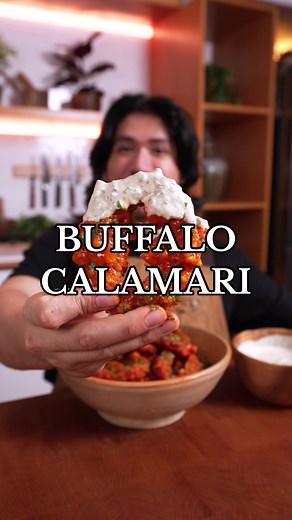 Delicious Buffalo Calamari Recipe with Blue Cheese Dip