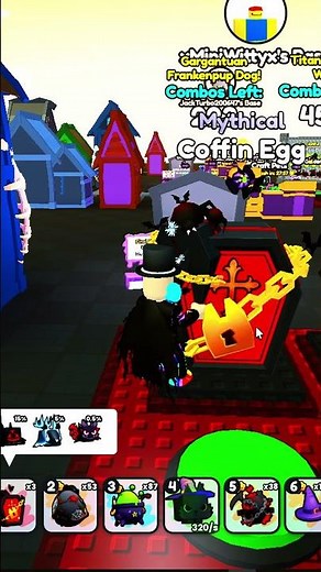 Hatching coffine Egg in Pet Simulator 99 #petsimulator99 #viral #roblox
