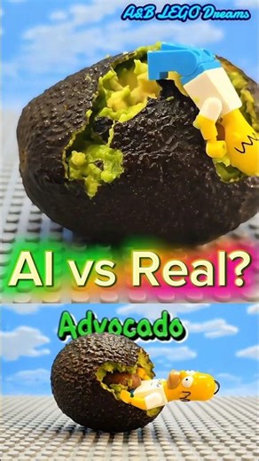 LEGO Eats Real Food AI vs Real?#food #foodie #legofood #satisfying #satisfyingvideo #stopmotion