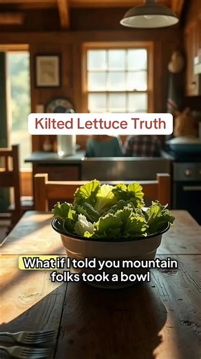 Kilted lettuce — the Appalachian “salad” made with hot bacon grease, vinegar, and garden greens. Simple, strange… and unforgettable. Appalachia cooking Kilted lettuce Appalachian food Mountain cooking Southern comfort food Holler cooking Traditional recipes Old fashioned cooking of fried Cast iron skillet Southern cooking #appalachia #appalachianmountains #southerncooking #countrycooking #southernfood