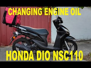 Scooter Honda Dio NSC110 Changing engine oil, Cleaning strainer screen. Video Manual