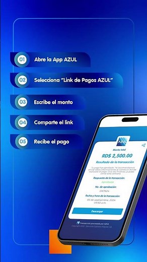 ¿Sabías que generar un Link de Pagos AZUL es así de fácil? 👇