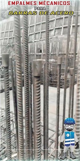 Mechanical splices for steel bars.