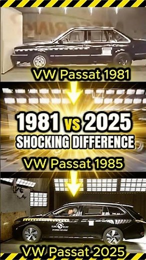 1981 vs 2025 — VW Passat Crash Test SHOCKING Difference! 🚗💥