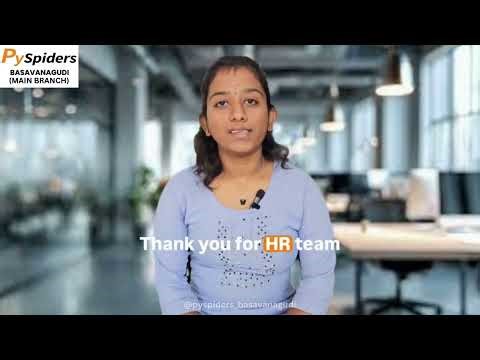 Congratulations MANASA, on getting placed from PYSPIDERS Basavanagudi!