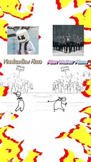 Alan Walker Alone vs Marshmallow Alone#alanwalker #edms #marshmallow #dj