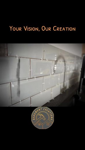 Kitchen tile refresh in the making #kitchenmakeover #kitchens #tilingwork #tiling | Beaumont Creations