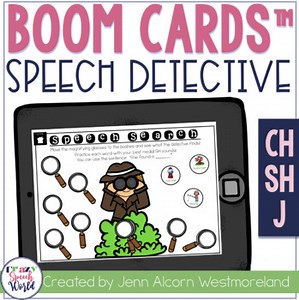 Articulation Detective BOOM Cards™ for SH, CH, J Speech Therapy