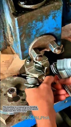 Metal Spoon Bending & Forming Process #manufacturing