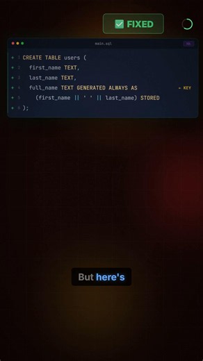SQL's generated columns replace app logic entirely ⚡