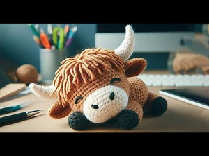 Crochet Cute Highland Cow 🐂🦬🐮| Step by Step Crochet Beginner Tutorial