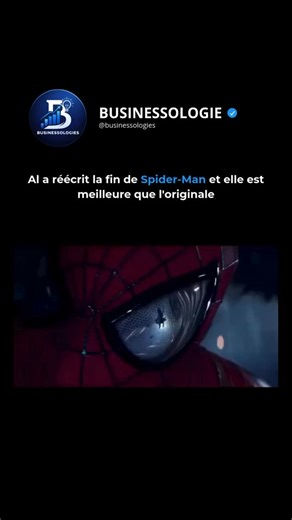 Businessologie on Instagram: "Une scène alternative de Spider-Man imagine Gwen Stacy sauvée, utilisant l’IA pour réécrire l’un des moments les plus douloureux du cinéma 🎬🕷️ Le créateur josesanchezfilm a combiné des outils d’IA avec la post-production traditionnelle pour recréer la chute, ajuster la physique, l’éclairage et les émotions, et montrer comment un seul changement pourrait remodeler toute l’histoire de Spider-Man. Le projet met en lumière comment l’IA permet aux fans d’explorer des f