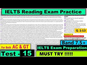 IELTS Reading Practice Test 2023 with Answers [Real Exam - 15 ]