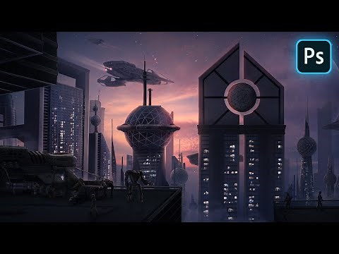 Creating A Futuristic City In Photoshop | Speed Art
