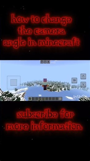 how to change the camera angle in minecraft....😍😍