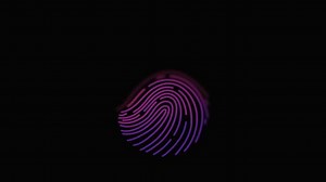 Finger-print Scanning Identification System. Biometric Authorizations and approval. concept of the future of security and password control through fingerprints in an advanced technological future.