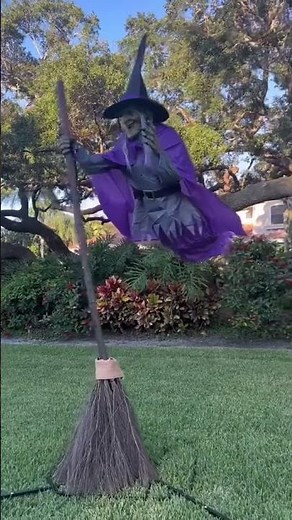 Scary Flying Witch Prop