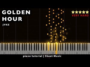 JVKE - ​golden hour || PIANO TUTORIAL ● + SHEET MUSIC & MIDI
