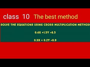 #solve the equations using cross multiplication method# class 10 Maths chapter 3