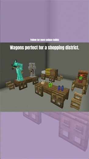 Small wagons, small shop carts. Minecraft #minecraft