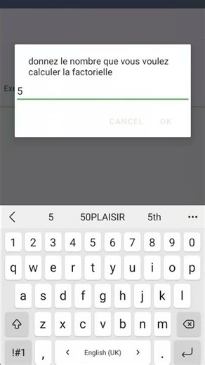 programmation en Javascript : calcul de la factorielle d'un nombre donné par l'utilisateur