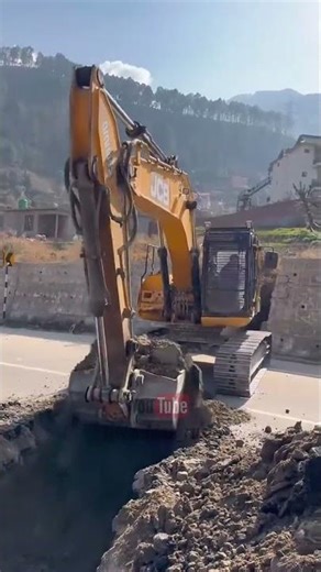 Powerful Excavator Digging Deep Trench | Heavy Equipment at Work