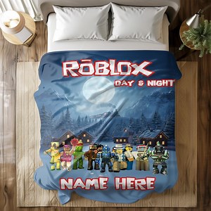Personalized Roblox Blanket, Custom Name Gamer's Fan Throw, Gift for Grandson - Kids - Etsy UK