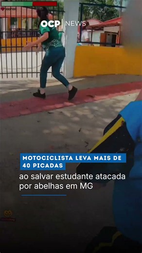 Motociclista leva mais de 40 picadas ao salvar estudante atacada por abelhas em MG